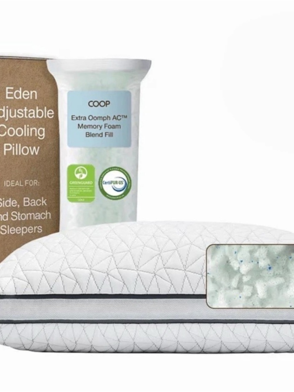 Coop Eden Adjustable Cooling Pillow Adjustable Cooling Pillow